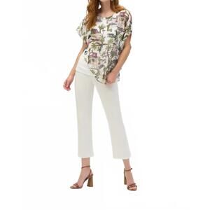 NEW JOSEPH RIBKOFF tropical print poncho style top in vanilla/multi